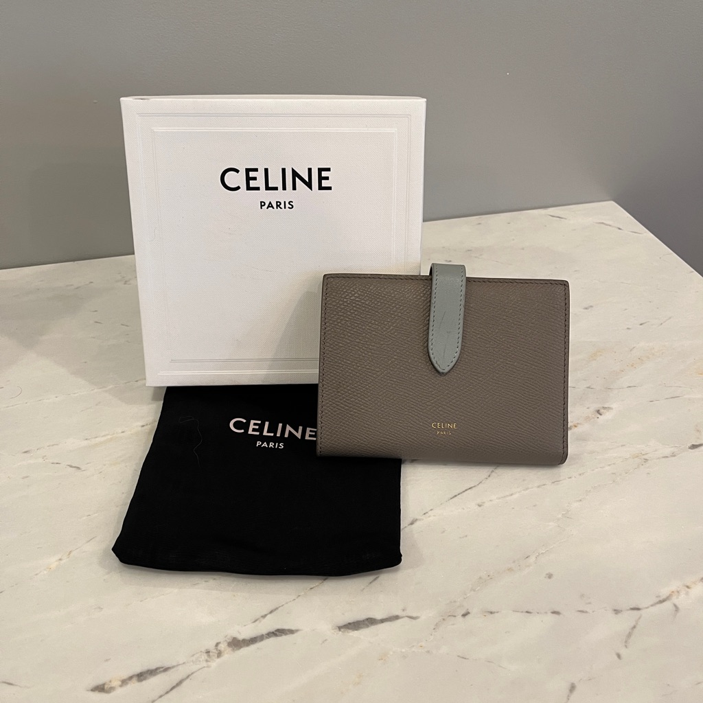Euc Celine Medium Strap Calfskin Bifold Wallet